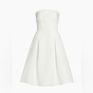 Amsale Strapless Cream Dress